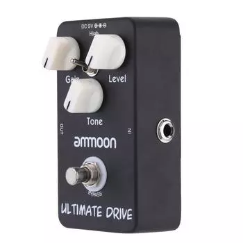 Ammoon AP-02 Ultimate Drive Overdrive Педаль эффектов для гитары True Bypass чёрный