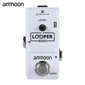 Ammoon AP-09 Nano Series Loop Электрогитара Педаль эффектов Looper True Bypass Неограниченное количество наложений 10