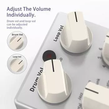 Ammoon PockDrum Drum & Loop Педаль эффектов для гитары 3 режима 11 стилей ударных 11 встроенных типов ритмов разноцветный