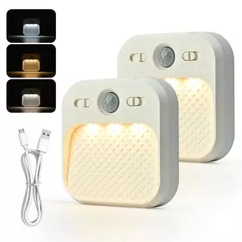 AmmToo Sensor Human USB Night LED Human Бесступенчатая яркость Ночной свет в помещении Автоматическое выключение Освещение холодильника Вход в помещение Шкаф Маленький утюг