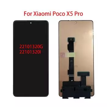 (AMOLED) ЖК-экран для Xiaomi Poco X5 Pro, ЖК-дисплей с цифровым преобразователем сенсорного экрана в сборе, запасная часть для сотового телефона чёрный