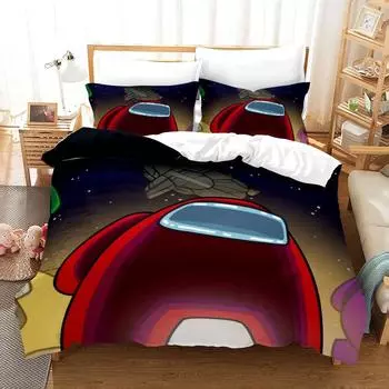 Among Us, 3D Digital Printing Three-Piece Set, Four-Piece Quilt Set. 135 * 200 two-piece set
