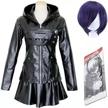 amor e Tokyo Ghoul Tokyo Ghoul Киришима Тоука Нарикири Косплей Костюм Верх и низ Длинные носки Парик Брелок Набор Костюм XL [Интернет-магазин]