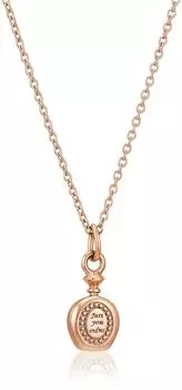 Amore Necklace Stainless Steel Accessory Perfume Bottle Motif Perfume Pendant Gift Present Anniversary Birthday Rose Gold Steel Width Azuki Chain 45cm