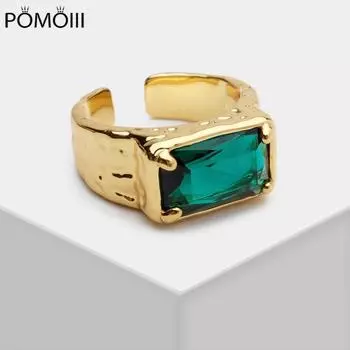 Amorita Boutique Циркон Регулируемое открытое кольцо для женщин Женская мода кольца на палец ювелирные изделия в стиле минимализм