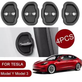 Амортизатор двери автомобиля для Tesla Model Y Model 3 Защитный силиконовый замок двери автомобиля Бесшумные защелки замка двери автомобиля Крышка Аксессуары