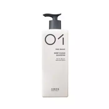 Amos Pro Basic Deep Clean Shampoo 1000 г, большой объем, уход за кожей головы, 1 кг, 1 шт.