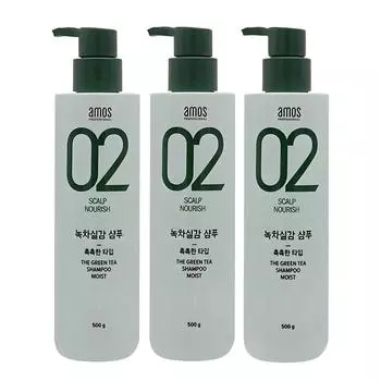 Amos Professional Green Tea Realistic Shampoo Moist Type, 500 г, 3 шт.