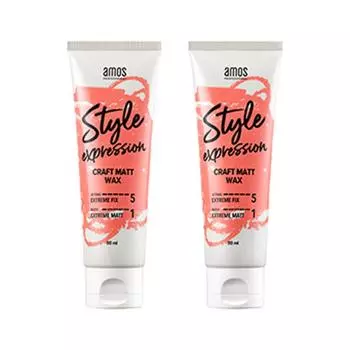 Amos Style Expression Kraft Matte Wax, 80ml, 2 pieces