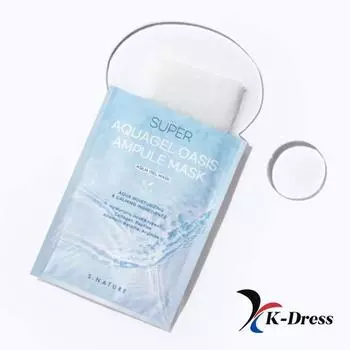 Ампульная маска SNature Super Aqua Gel Oasis, 1 коробка (10 листов) 1 BOX (10 Sheets)