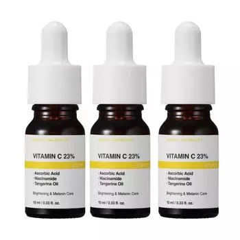 Ампула Hwasa Pure Vitamin C 23% с высоким содержанием витамина для внешнего и внутреннего ухода за веснушками и пятнами, 3 упаковки, 10 мл