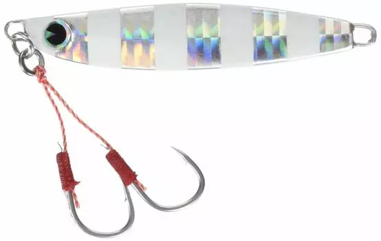 AMS Design Metal Jig Gankichi 80mm 30g Border Blue Glow Lure (IMA) #GK30-208