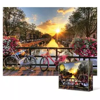 Amsterdam, beautiful sunrise scenery - 500 piece jigsaw puzzle, popular Korean puzzle
