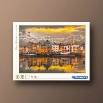 Amsterdam reflected in water 1000 piece Clementoni jigsaw puzzle, popular Korean board game