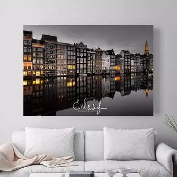 Амстердамский пейзаж, фотографии, постеры и принты, настенное искусство, декоративная картина, холст, картина для гостиной, домашний декор, без рамы 21cm30cm NoFrame