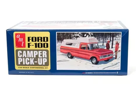 AMT 1963 Ford Styleside Pickup Camper Top в комплекте пластиковая модель AMT1412 1/25 F-100