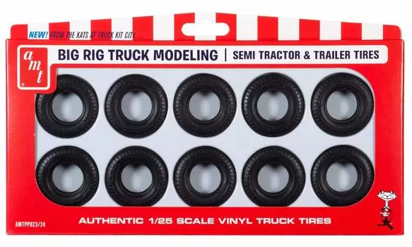 AMT Big Rig Truck Tire Parts Pack Plastic Model Parts AMTPP023 1/25