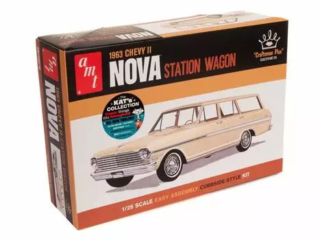 AMT Chevrolet II Nova Station Wagon 1963 Пластиковая модель AMT1202 1/25
