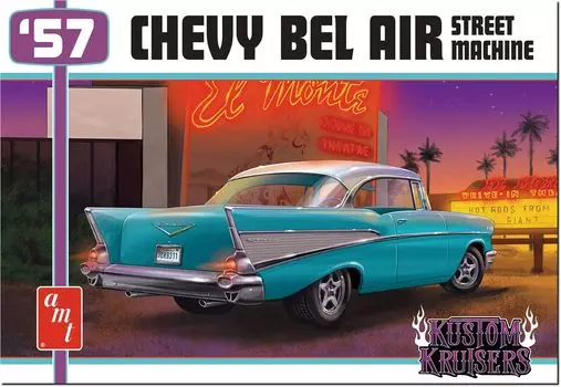 AMT Custom Cruiser Series 1957 Chevy Bel Air Street Machine Пластиковая модель AMT1460 1/25 (Машина)