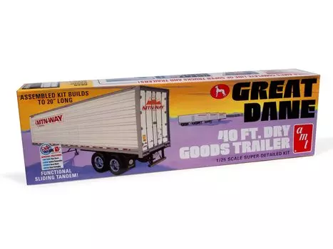 AMT Great Dane Dry Van Trailer Пластиковая модель AMT1185 Литье Цвет 1/25