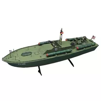 AMT World War II US Navy Torpedo Boat PT Boat John Kennedy Boat Plastic Model AMT1233 Molding Color 1/64 PT-109 F.