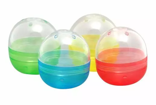 Amuse 48mm Empty Capsule Gacha Gacha Capsule Made in Japan 4 Color Assortment Blue Yellow 50 Pieces Outer Diameter 48mm x 54mm (Red Green) Approx.