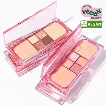 Amuse Vegan Face All Palette,корейская косметика, KPOP 01 Moon Glow