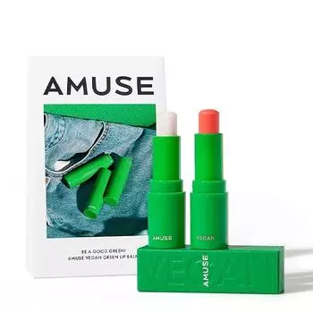 AMUSE Vegan Green Lip Balm Duo 3,5 г*2 шт.
