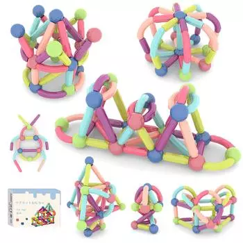 AMYCOOL Магнитный Магнитный Магнитный Образовательный Малыш Магнитный Липкий Строительный Строительный Внутренний Детский День Рождения Вход Празднование 8 Лет