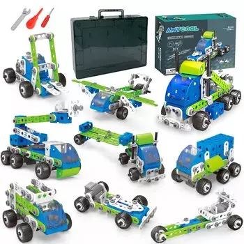 AMYCOOL Сборка игрушечной машинки Популярная плотницкая ролевая игрушка для мальчиков и девочек 3D-головоломка игрушечная машинка с винтами набор отверток набор инструментов для детей 175 деталей модель сборная игрушка