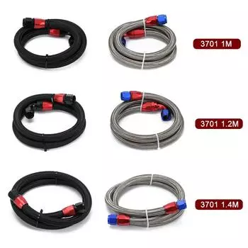 AN10 1 м/1,2 м/1,4 м из нержавеющей стали с мозговым соединением для масляного шланга, шланговая трубка с установленным поворотным наконечником для шланга 0 градусов, 90 градусов