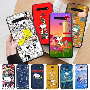 AN11 Snoopy черный чехол для Samsung Note 20 Lite S24 Ultra S23 S22 A05 A06 A11 A71 A15 A16 A13 A24 A25 A33 A52 A53 M55 M35 мягкий чехол Samsung A15 бездна
