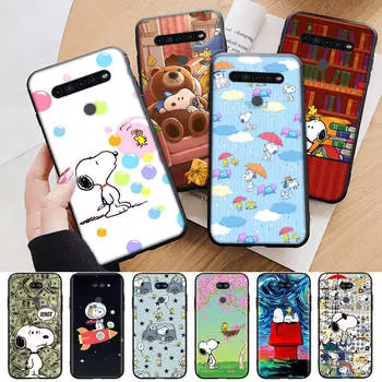 AN14 Прекрасный черный чехол Snoopy для OPPO Reno 8 6 5 4 Pro Find X3 A17 A31 A38 A40 A53 A54 A55 A74 A76 A78 A77 A80 A94 A95 A96 Pro Sofe Cover OPPO F17 Pro ирис