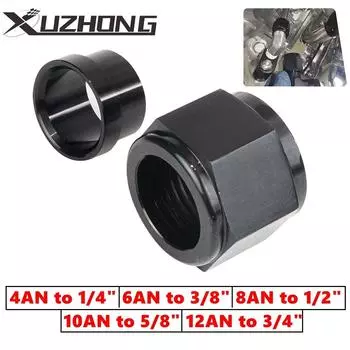 AN4 1/4 AN6 3/8 AN8 1/2 AN10 5/8 AN12 3/4 Прямые шланговые фитинги 0 градусов Алюминиевый адаптер Черный анодированный TF-1093