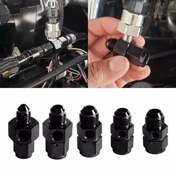 AN4 AN6 AN8 AN10 AN12-1/8NPT AN Шарнирное соединение Алюминиевый сплав, используемый для бокового порта датчика уровня масла 4 чёрный