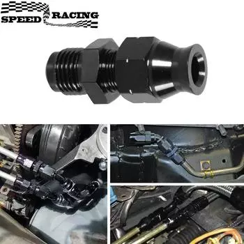 AN6 Мужской раструб для 5/16 или 3/8 топливный жесткий трубный фитинг соединительный адаптер алюминиевый сплав топливная система черный