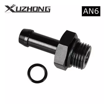 AN6 Переходник для топливопровода с наружной резьбой на 5/16 штуцер для шланга 6AN Уплотнительное кольцо Соединитель ORB Шайба черная анодированная TF-1096 5/16 CN чёрный