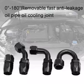 AN8 0-90 градусов шланг нефтяной газ поворотный фитинг разъемный анти-утечка B чёрный