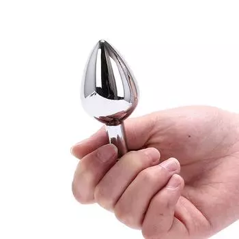 Анальная пробка для начинающих, Анальная пробка из нержавеющей стали, украшенная драгоценными камнями, Анальная пробка на присоске