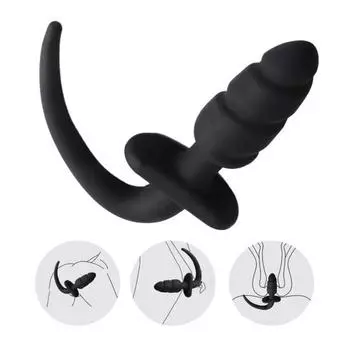 Анальная пробка, глубокая вставка, простая в использовании силиконовая собачья хвостовая бусина, секс-игрушка для спальни