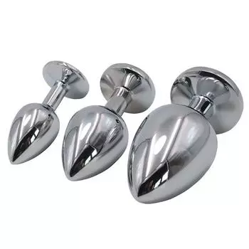 Анальная пробка из нержавеющей стали, металлическая, для страсти пары, секс-игрушки, точка G, анус, анальная стимуляция, анальное расширение Small Size Not Stick-on C