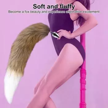 Анальная пробка, красивый пушистый металлический искусственный лисьий хвост, экзотические аксессуары, анальная пробка, продукт для взрослых