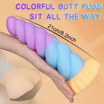 Анальная пробка Огромная анальная пробка для мужчин и женщин Анальные дилдо Мягкие большие анальные секс-игрушки Цветной силиконовый массаж простаты Секс-шоп Анальная пробка