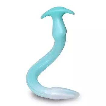 Анальная пробка основание силикон белый зеленый M x Якорь от TaRiss 3.8см 40.5см