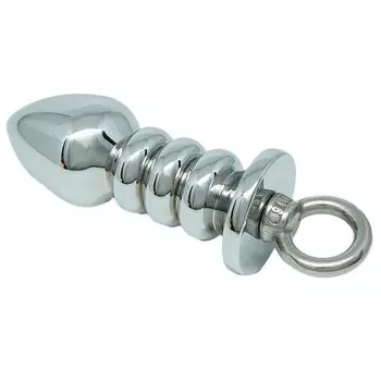 Анальная пробка Praxia Metal, анальное расширение, анальная пробка, анальные товары, анальное развитие, сильфон для тренировки простаты, диаметр 3,8 см (Размер M)