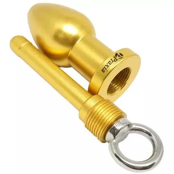 Анальная пробка Praxia Metal Tunnel, диаметр золотой оригинальной сумки под глазами 3,7 см [В комплект входят маска/лосьон/салфетка/салфетка]