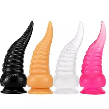 Анальная пробка с щупальцами осьминога, большой прозрачный кристалл, искусственный фаллоимитатор, женский мастурбатор