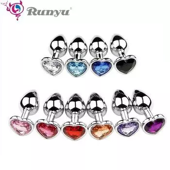 Анальная пробка, секс-игрушки из нержавеющей стали, Анальная пробка, хвост, кристалл, ювелирный тренажер для женщин и мужчин, анальный фаллоимитатор Runyu, секс-шоп для взрослых S
