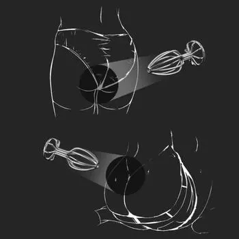 Анальная пробка Универсальная полная стимуляция Металлическая Анальная пробка Секс-игрушка для взрослых Продукт L