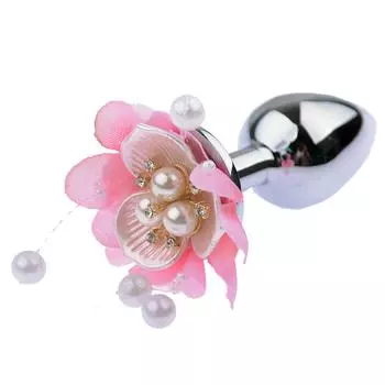 Анальная пробка в виде цветка розы, секс-продукт, анальная пробка в виде цветка, цветная глазурь, нефритовые лепестки, анальная пробка Small SizeRhinestone C